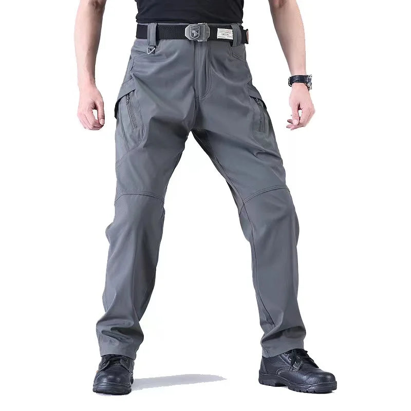 Men Tactical Cargo Softshell Elastic Hiking Trekking Climbing Camping Outdoor Hunting Trousers Spring Autumn Fall Military Pants