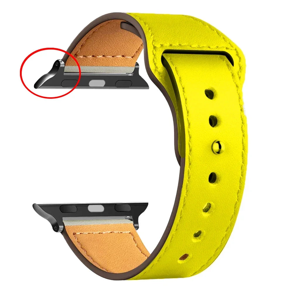 Leather Bands For Apple watch strap Ultra 49mm 46MM 44mm 40mm 38mm/42mm sport bracelet iWatch series 10 9 8 7 3 5 6 se 41mm/45mm