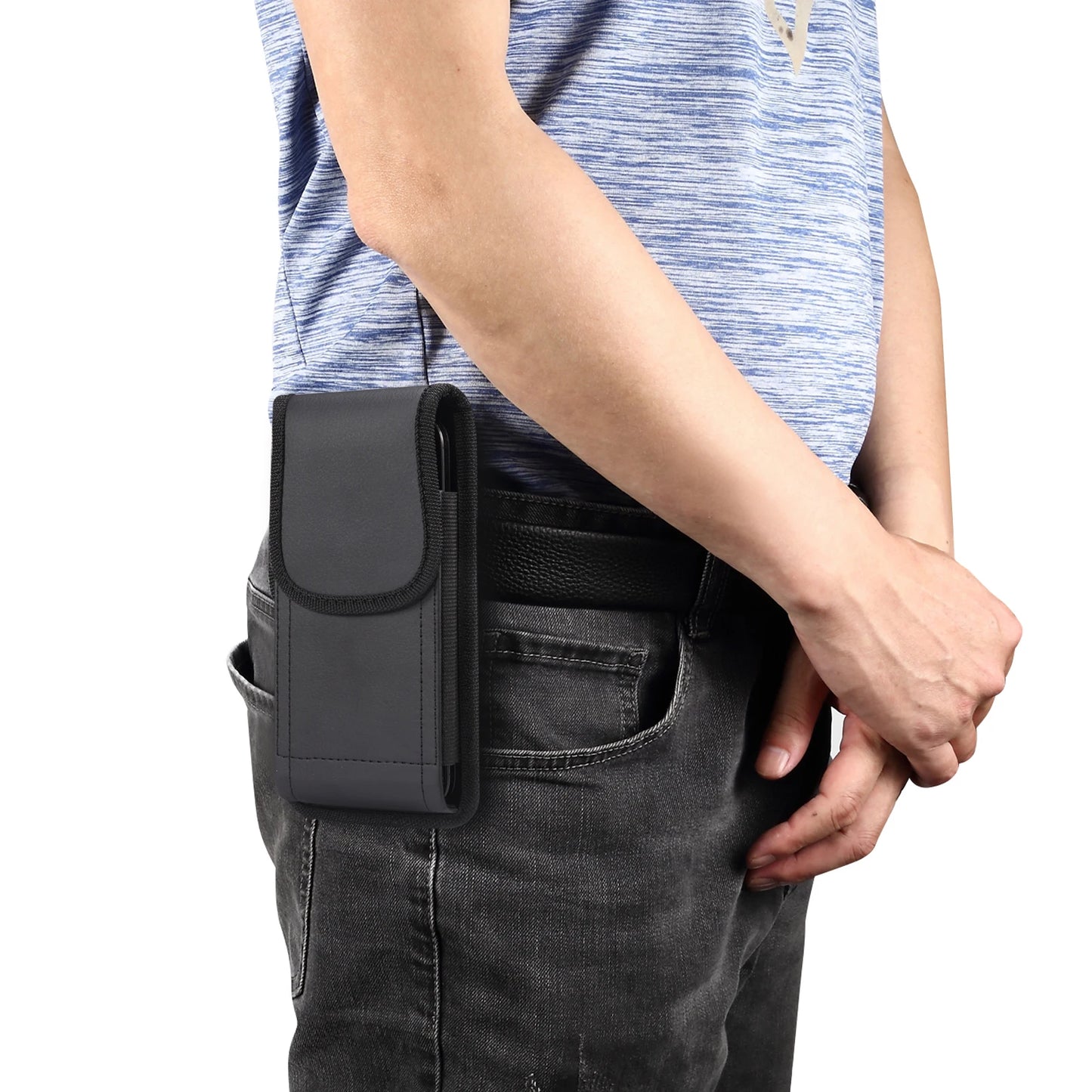 Leather Phone Belt Clip Case Men Waist Bag Holder For Xiaomi 11 Lite 13T 12T 11T,Redmi Note 13 12 10 9 Pro 12S 10C Holster Pouch