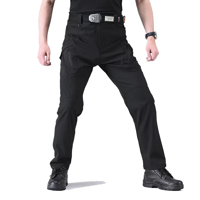 Men Tactical Cargo Softshell Elastic Hiking Trekking Climbing Camping Outdoor Hunting Trousers Spring Autumn Fall Military Pants
