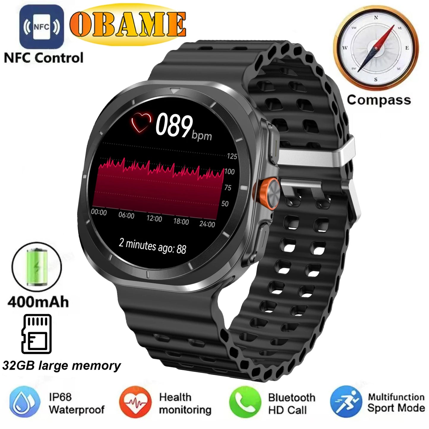2025New Galaxy Watch 7 Ultra Smart Watch 32GB Memory GPS NFC Men Ms. 1.5"HD AMOLED Screen Fitness Tracker Health Smart Bracelet