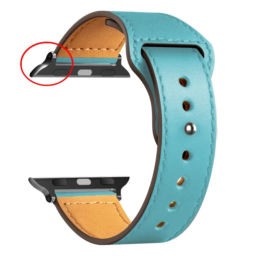 Leather Bands For Apple watch strap Ultra 49mm 46MM 44mm 40mm 38mm/42mm sport bracelet iWatch series 10 9 8 7 3 5 6 se 41mm/45mm