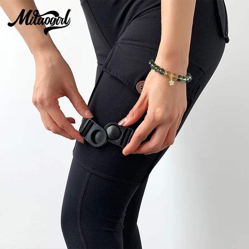 Nylon Leggings Women's Pants Sport Yoga Pants Sexy Tight High Waist Elastic Women's Panties Pocket legging mujer mitaogirl