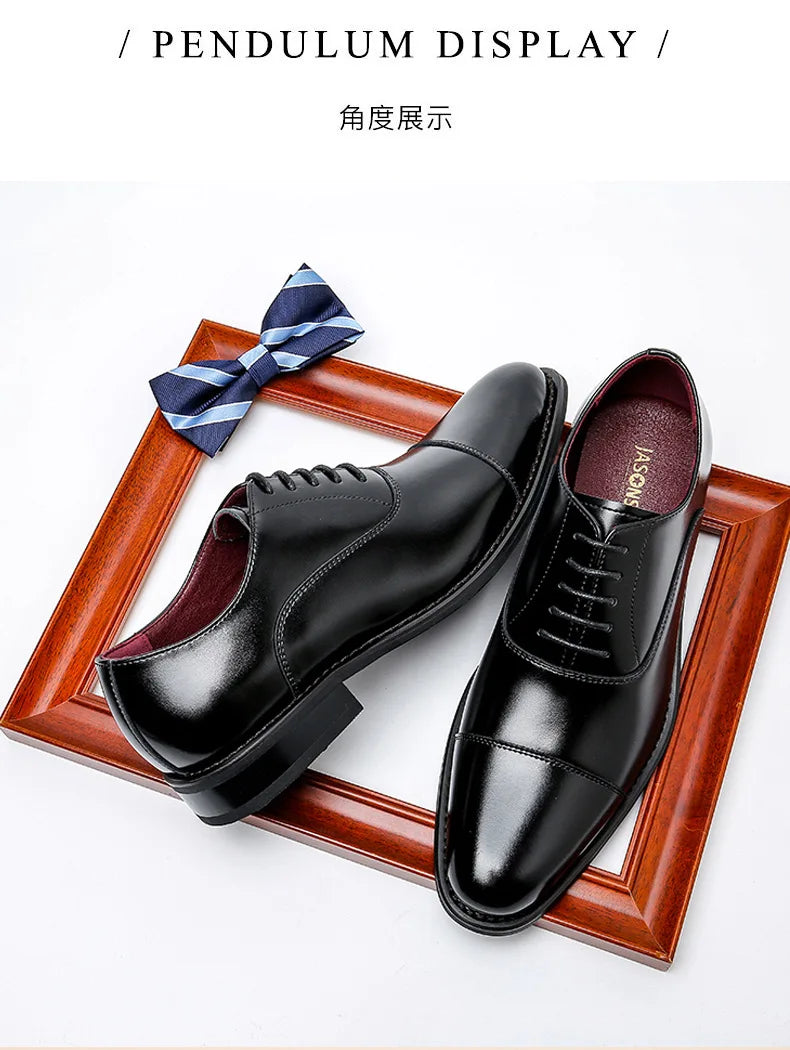 Dress Shoes Men Genuine Cow High Quality Handmade Oxford Leather Suit Shoes Footwear Wedding Formal Italian Shoes Hot