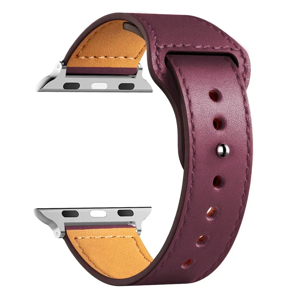 Leather Bands For Apple watch strap Ultra 49mm 46MM 44mm 40mm 38mm/42mm sport bracelet iWatch series 10 9 8 7 3 5 6 se 41mm/45mm