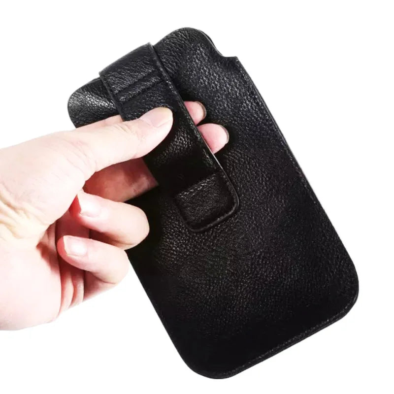 PU Leather Card Holder Waist Belt Phone Pouch Case For Huawei Mate 30 20 Pro P30 P20 Lite,Nova 5T 7 9 SE,Y5 Y6 Y7 Y9 P Smart Bag