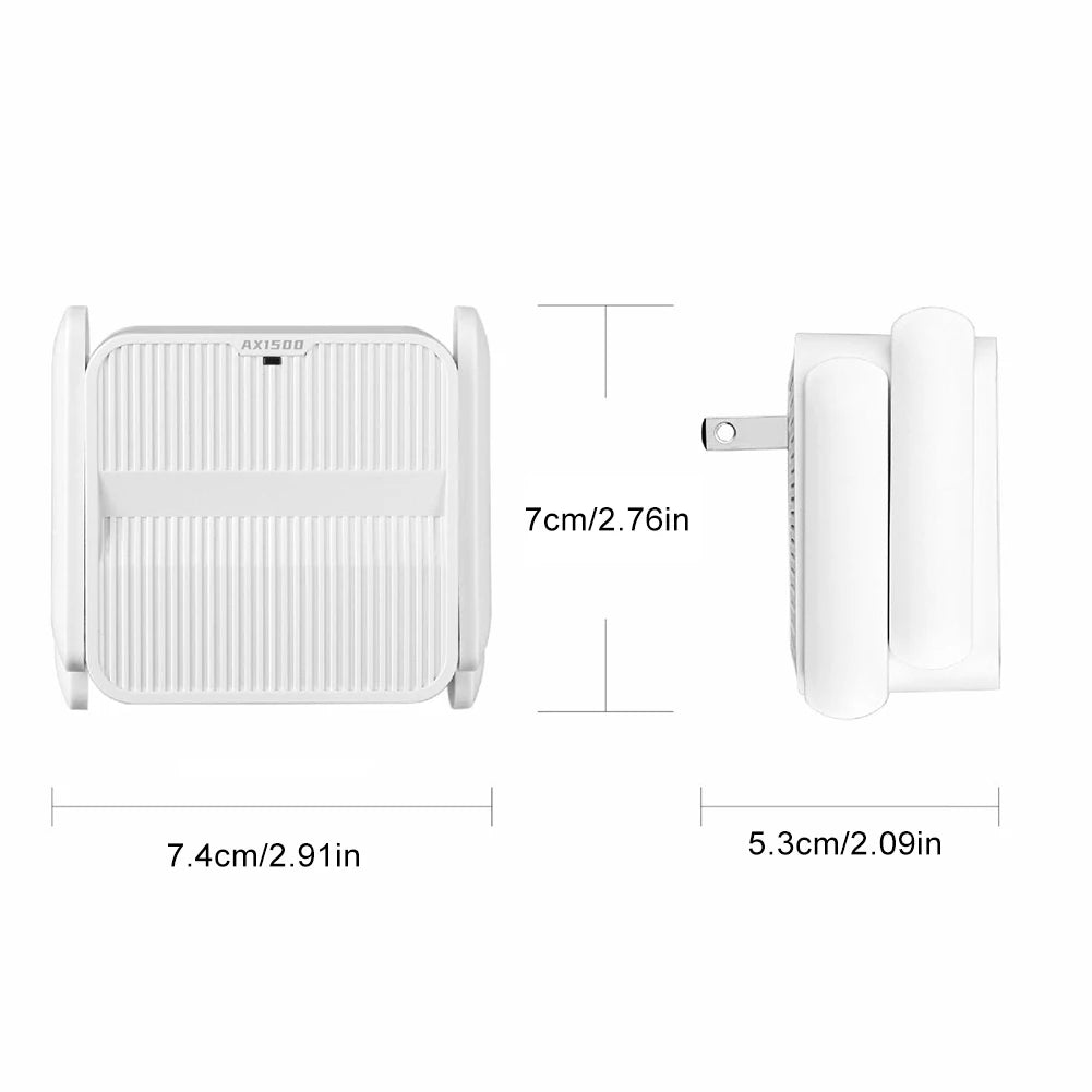 WiFi 6 Repeater Extender 1500Mbps WiFi 6 Range Extender Dual Band 2.4G/5GHz Wi-Fi Booster with Ethernet Port Long Range Amplifer