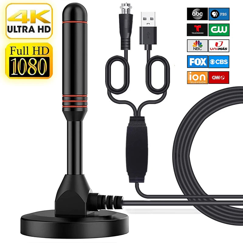 2024 Amplified HD Digital TV Antenna Long Range Indoor Outdoor tvantenna Support 4K 8K 1080p Fire TV Stick & HDTV's