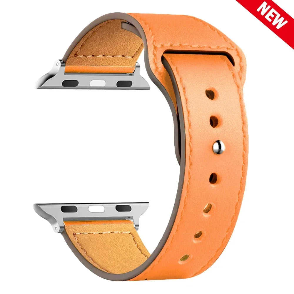 Leather Bands For Apple watch strap Ultra 49mm 46MM 44mm 40mm 38mm/42mm sport bracelet iWatch series 10 9 8 7 3 5 6 se 41mm/45mm