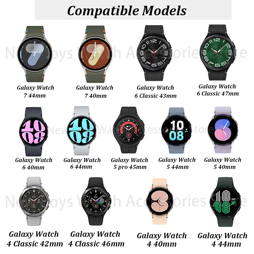 Men Titanium Strap for Samsung Galaxy Watch 7 6 5 4 FE 40mm44mm Quick Fit Wristband for Galaxy 4/6 Classic 5 Pro 45mm Bracelet