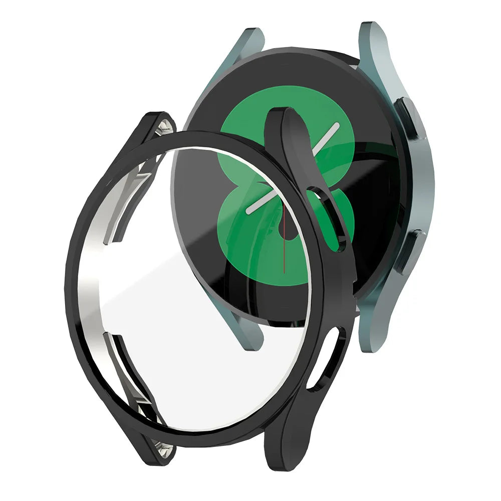 Tempered Glass+ PC Cover for Samsung Galaxy Watch 7 4 5 6 44mm 40mm All Coverage Protective Bumper Case Galaxy Watch Accessories