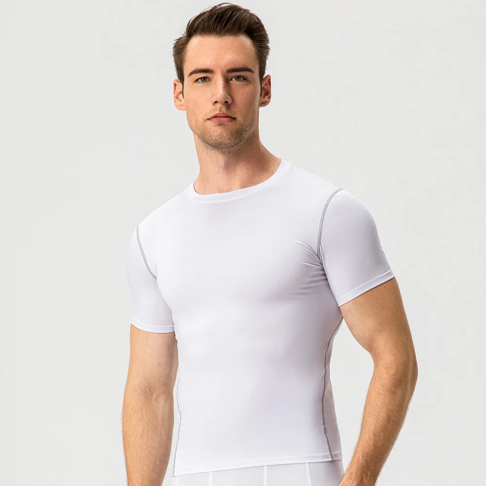Fitness Gym T Shirt Men Quick Dry Running Shirt Compression Sport Shirt Male Gym Workout Sport Short Sleeve Summer T-shirt Men