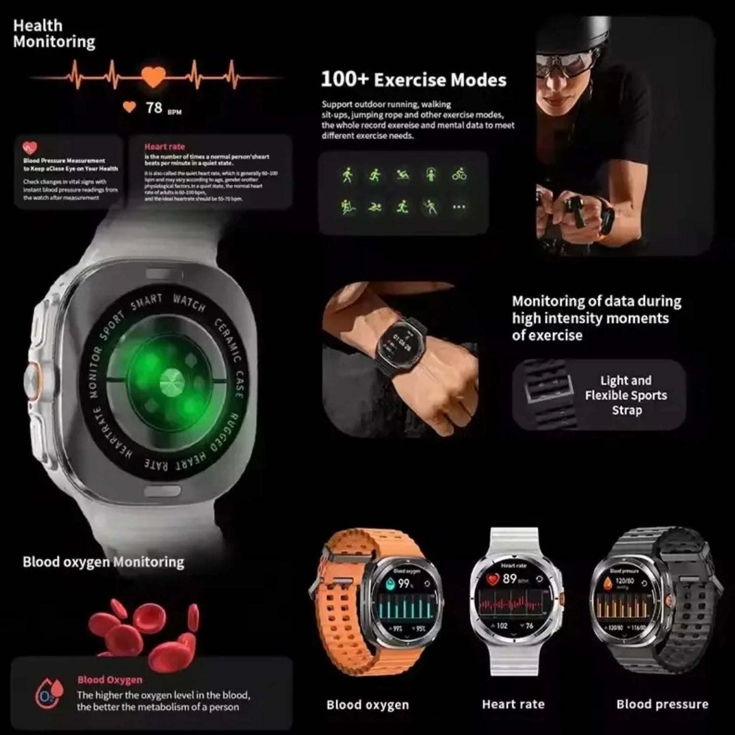 2025New Galaxy Watch 7 Ultra Smart Watch 32GB Memory GPS NFC Men Ms. 1.5"HD AMOLED Screen Fitness Tracker Health Smart Bracelet