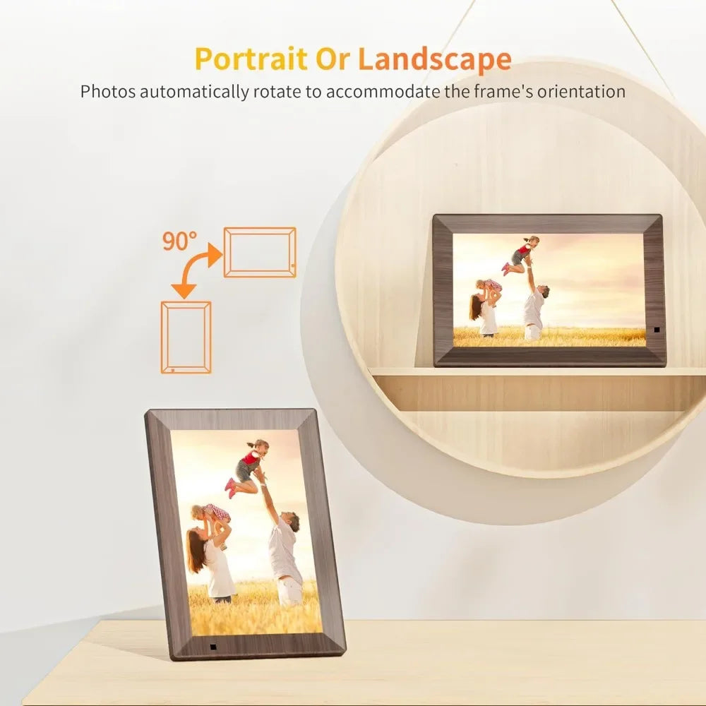 10.1 Inch Smart WiFi Digital Picture Frame,1280x800 HD IPS Touch Screen,64GB Large Storage,2GB RAM,WiFi Digital Photo Frame Load