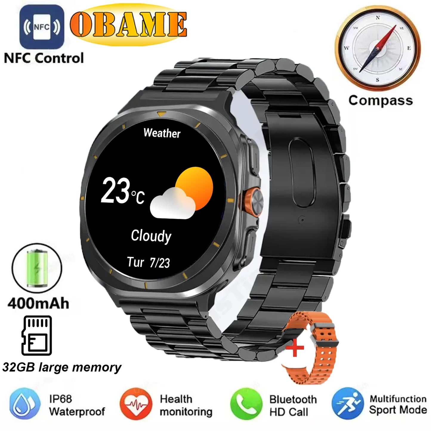 2025New Galaxy Watch 7 Ultra Smart Watch 32GB Memory GPS NFC Men Ms. 1.5"HD AMOLED Screen Fitness Tracker Health Smart Bracelet