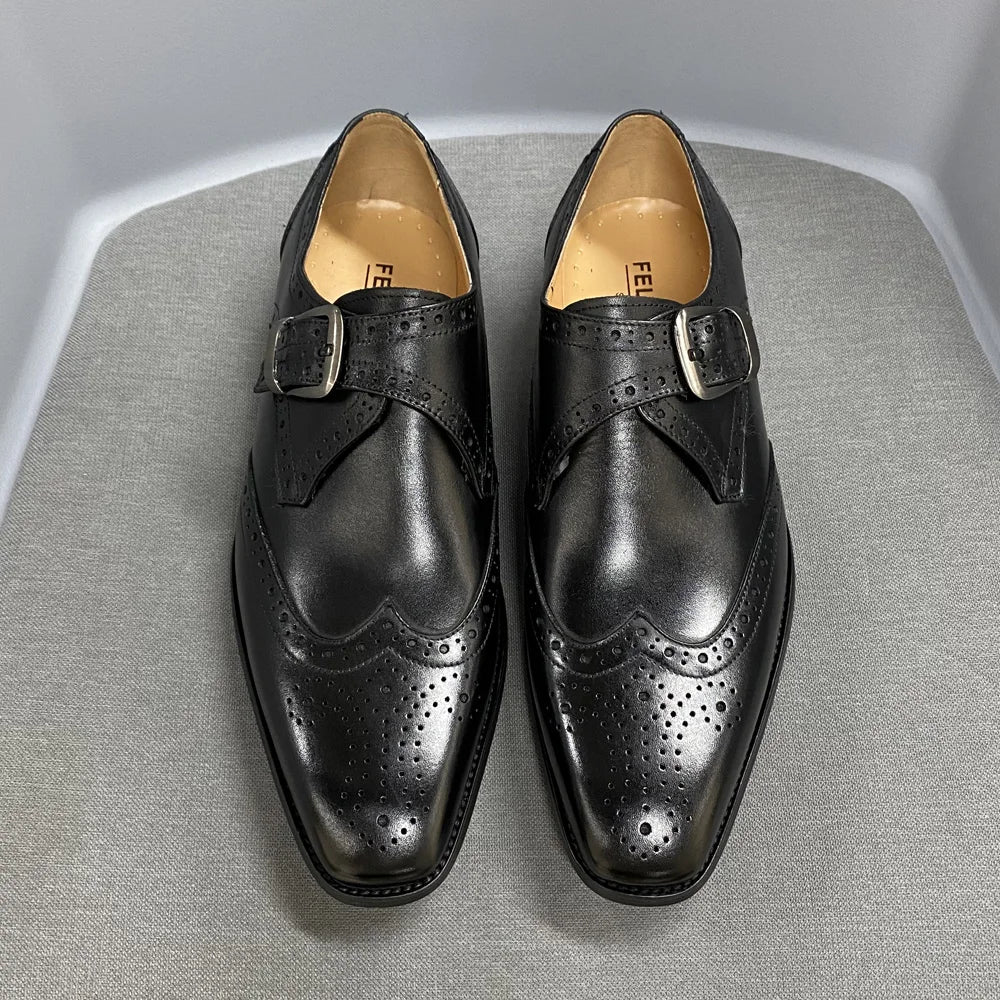Men's Oxfords Genuine Leather Italian Wingtip