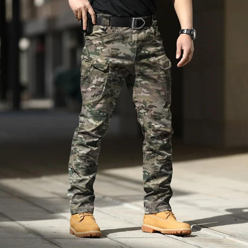 Men City Casual Tactical Hiking Cargo Waterproof Pants