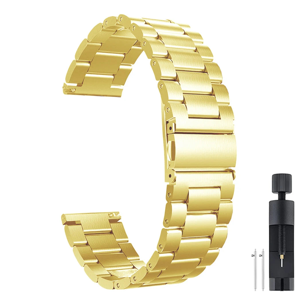 18mm 22mm 20mm Watch Band For Samsung Galaxy Watch 7/6/5/4/3 40mm 44mm S3 Active2 Huawei Watch GT4 GT3 Gt2e Stainless Steel Band