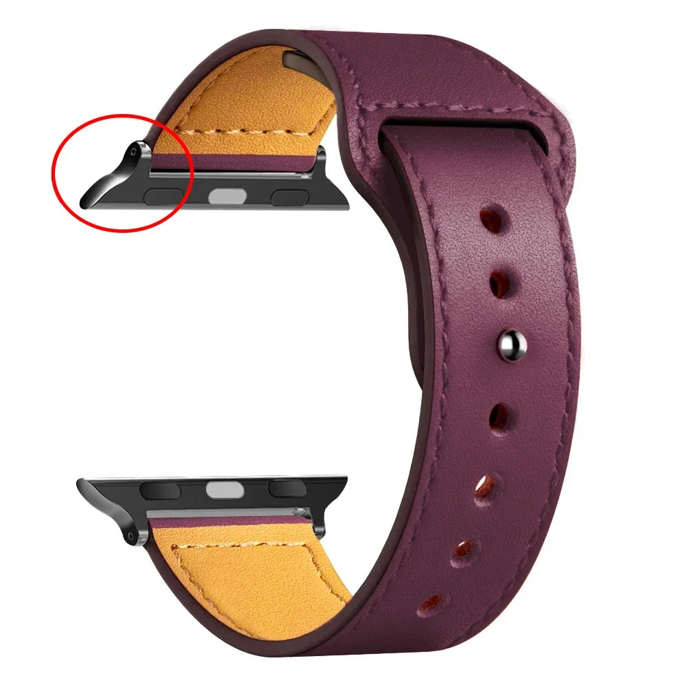Leather Bands For Apple watch strap Ultra 49mm 46MM 44mm 40mm 38mm/42mm sport bracelet iWatch series 10 9 8 7 3 5 6 se 41mm/45mm