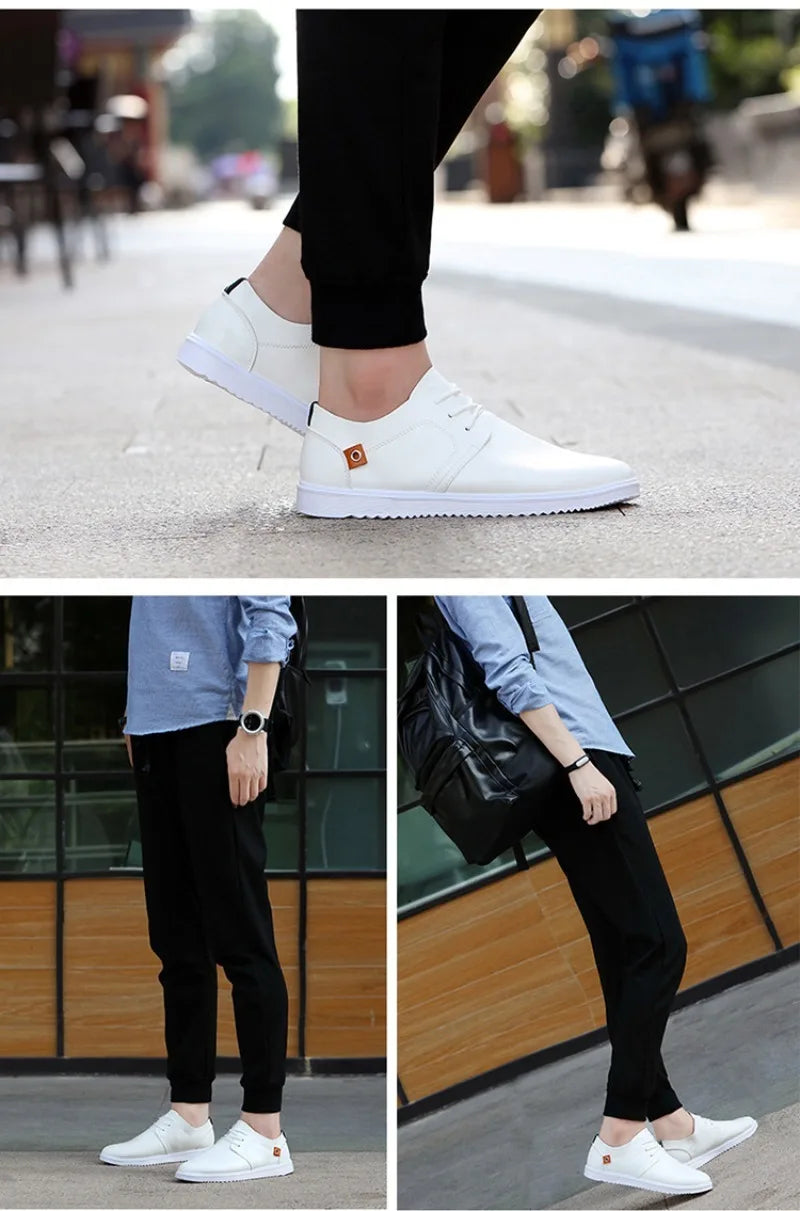 Men's Leather Casual Shoes Brand Comfortable Dress Shoes for Men Lace Up Oxfords Shoes Quality Men Sports Shoe Tenis Hombres 45