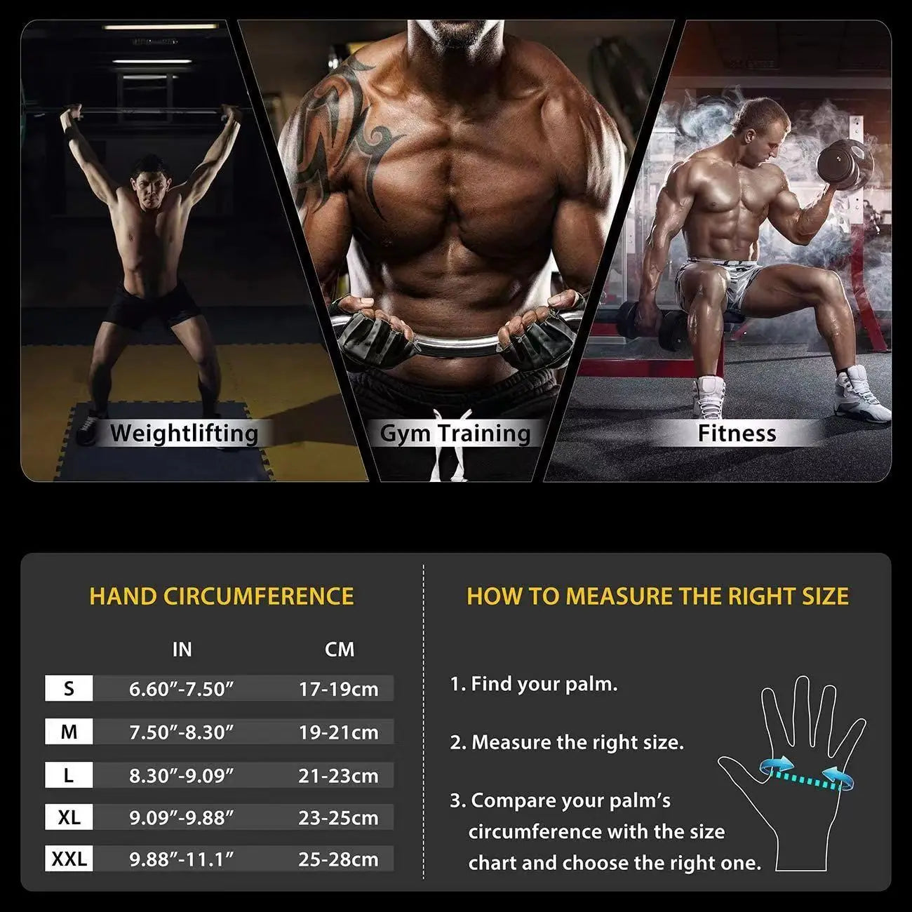 1 Pair Crossfit Weightlifting Breathable Fitness Bodybuilding Gloves