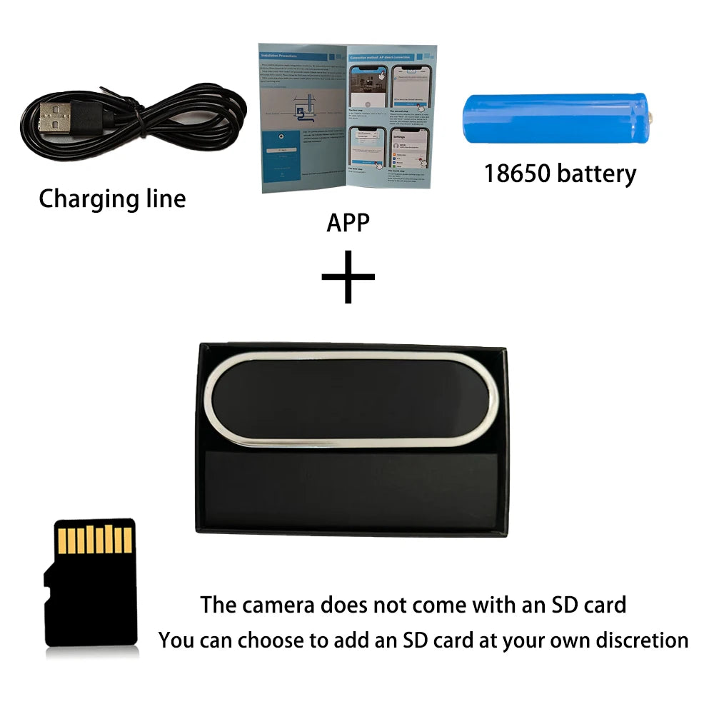 Fully upgraded and improved WIFI mini 4K HD clock camera, supporting infrared night vision, mobile detection, and remote viewing