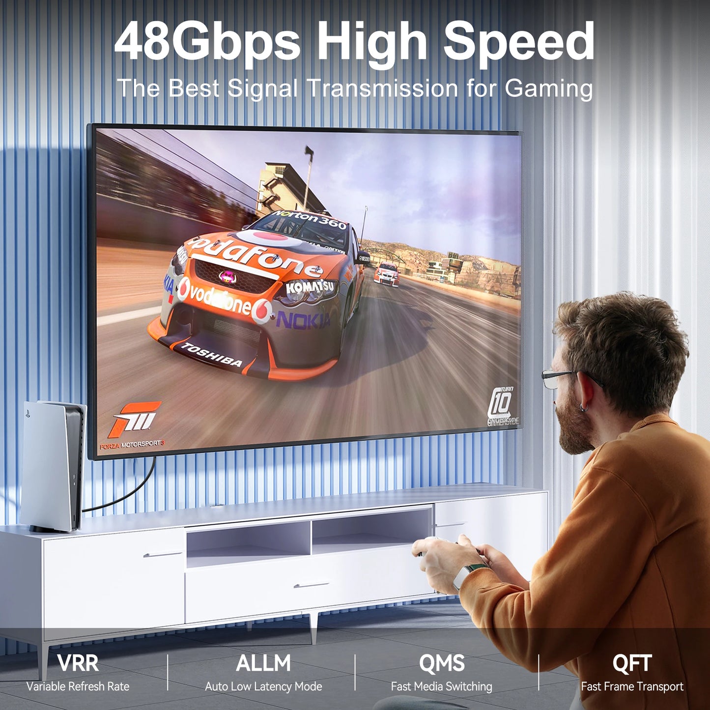 FDBRO 8K HDMI 2.1 Cable 8K@60Hz 4K@120Hz 48Gbps EARC ARC HDCP Ultra High Speed HDR For RTX Video Cable PC Laptop Projector HD TV