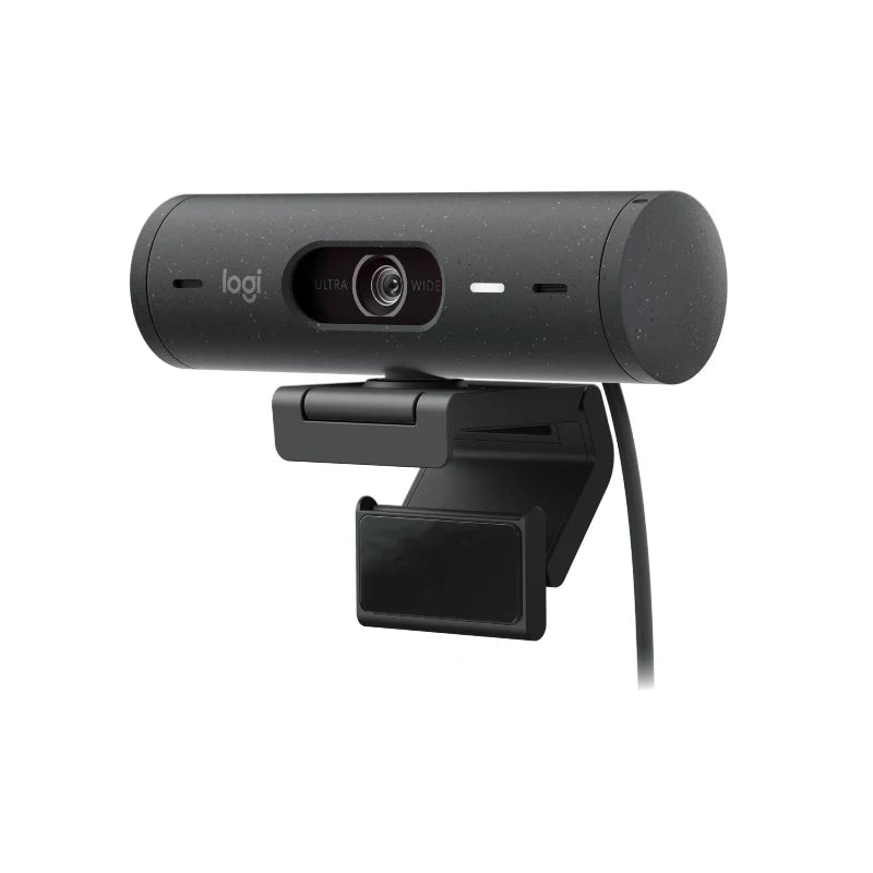 Logitech Brio 500 Full HD Webcam with Auto Light Correction Auto-Framing Show Mode Dual Noise Reduction Mics For conferences