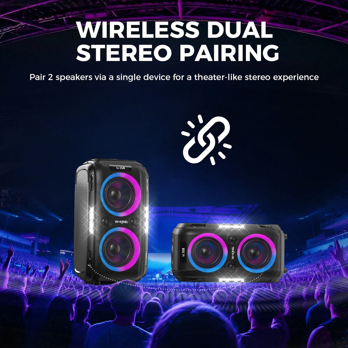 W-KING T9PRO 120W Large Bluetooth Speaker Loudest/Massive 120dB/12 Custom Bass, BT 5.3 Big Party Boombox Portable Speaker Wireless