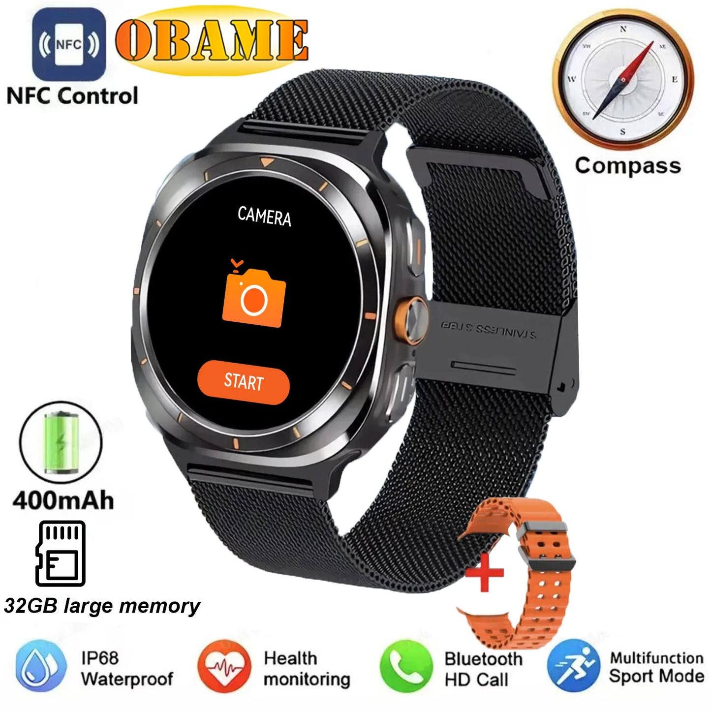 2025New Galaxy Watch 7 Ultra Smart Watch 32GB Memory GPS NFC Men Ms. 1.5"HD AMOLED Screen Fitness Tracker Health Smart Bracelet