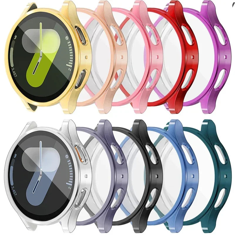 Protector Case For Samsung Galaxy Watch 4 5 6 7 FE 40mm 44mm Cover Coverage TPU Bumper Screen Protection Full 40mm Accessories