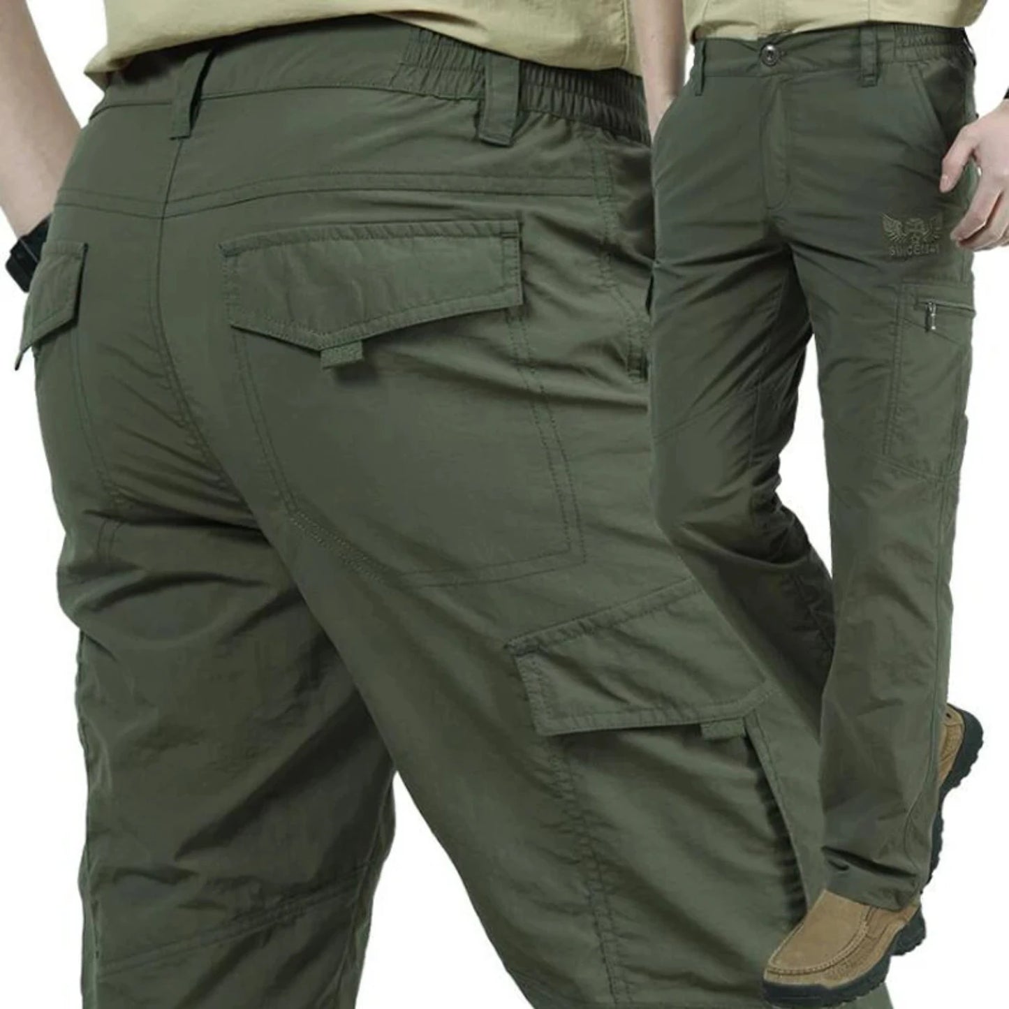Quick Dry Hiking Pants Men Summer Outdoor Mountain Climbing Fishing Breathable Trousers Cool Trekking Sport Tactical Cargo Pants
