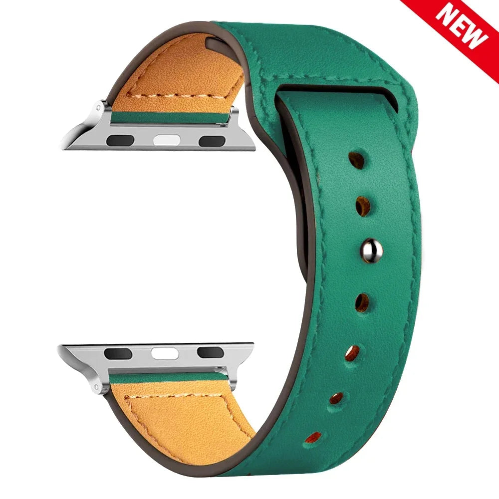 Leather Bands For Apple watch strap Ultra 49mm 46MM 44mm 40mm 38mm/42mm sport bracelet iWatch series 10 9 8 7 3 5 6 se 41mm/45mm