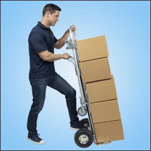 Industrial Convertible Hand Truck - AS7B Heavy Duty Aluminum 2 in 1 Dolly (800 lb Capacity) Lightweight Reinforced Frame, Ergono