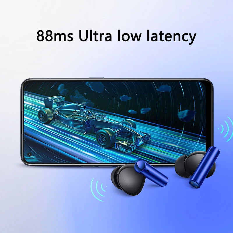 Global Version realme buds air 3 Bluetooth 5.2 long battery life Earphone 42dB Active Noice Cancelling Headphone IPX5 Waterproof