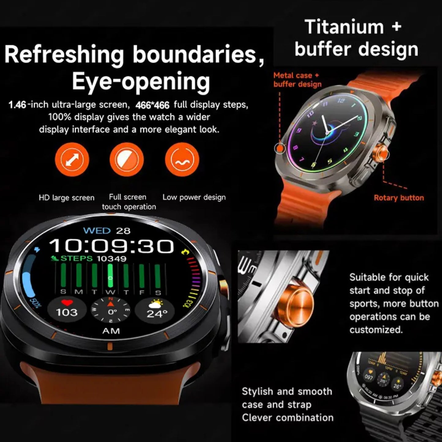 2025New Galaxy Watch 7 Ultra Smart Watch 32GB Memory GPS NFC Men Ms. 1.5"HD AMOLED Screen Fitness Tracker Health Smart Bracelet