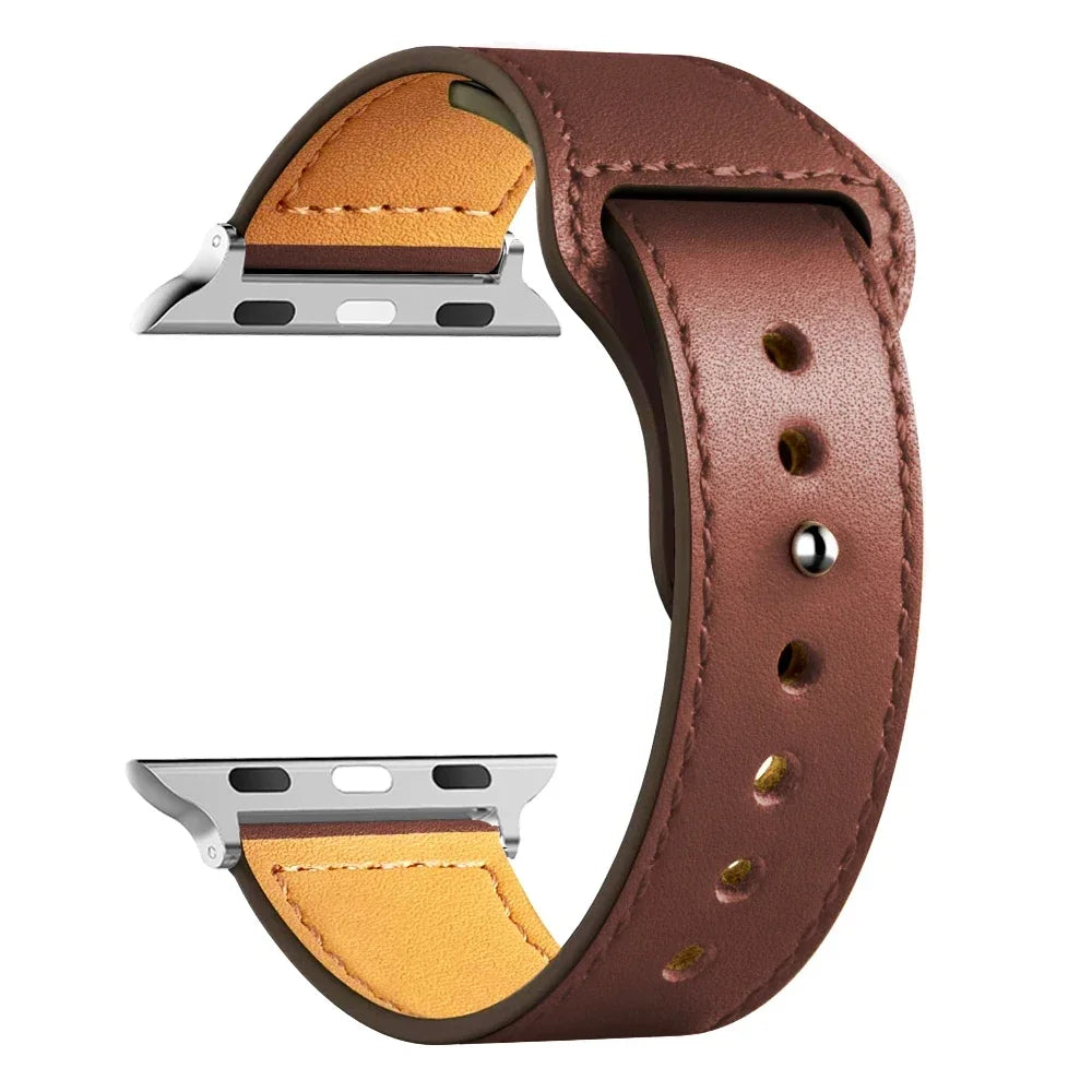 Leather Bands For Apple watch strap Ultra 49mm 46MM 44mm 40mm 38mm/42mm sport bracelet iWatch series 10 9 8 7 3 5 6 se 41mm/45mm