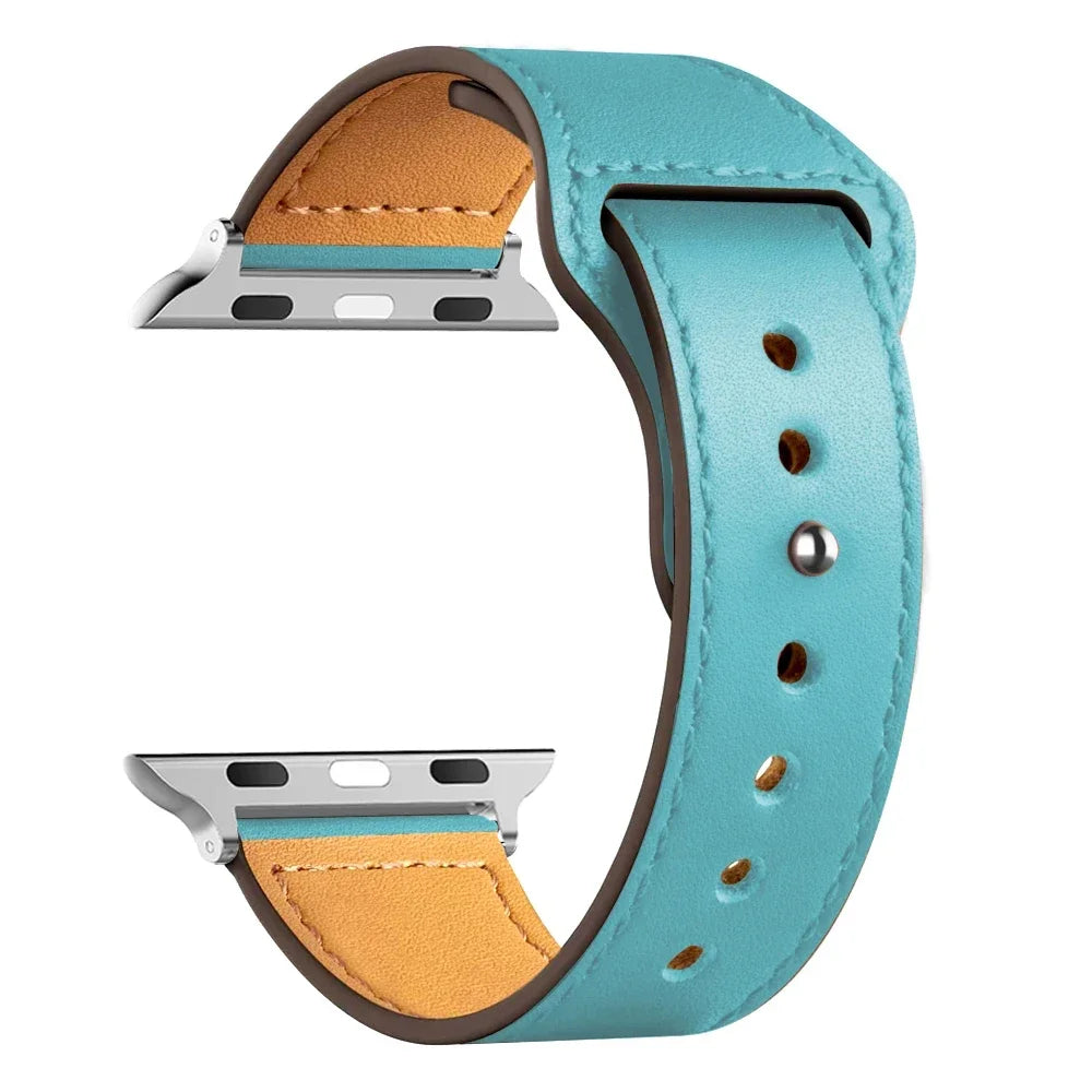 Leather Bands For Apple watch strap Ultra 49mm 46MM 44mm 40mm 38mm/42mm sport bracelet iWatch series 10 9 8 7 3 5 6 se 41mm/45mm