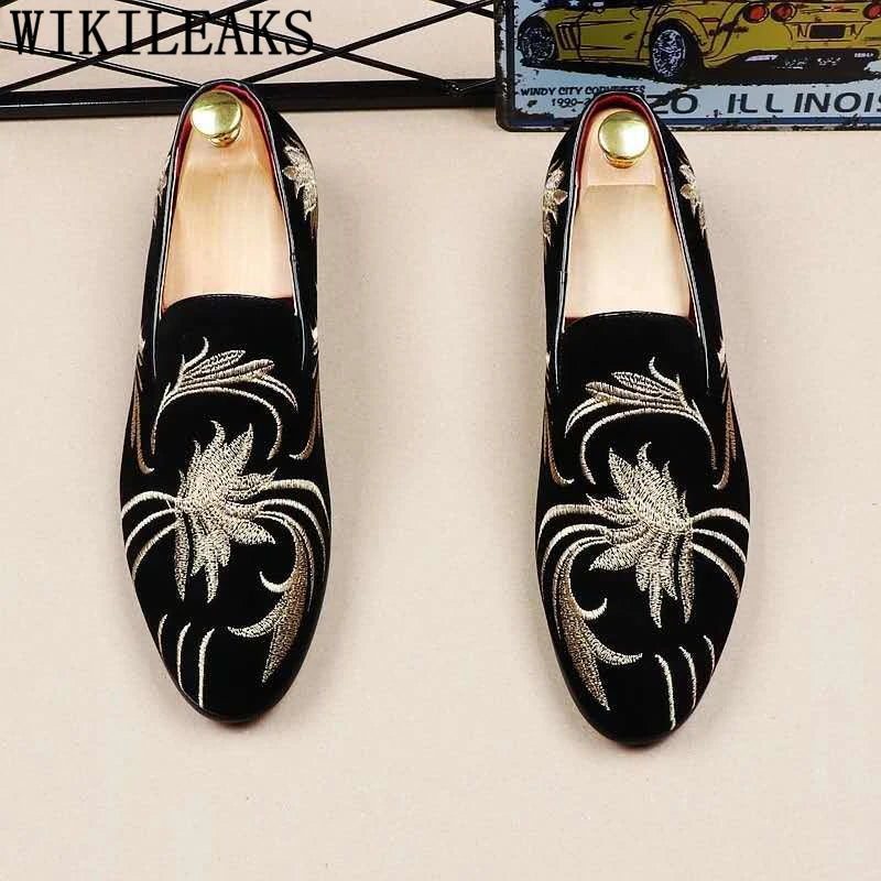 Men's Embroiled Formal Loafers Shoes