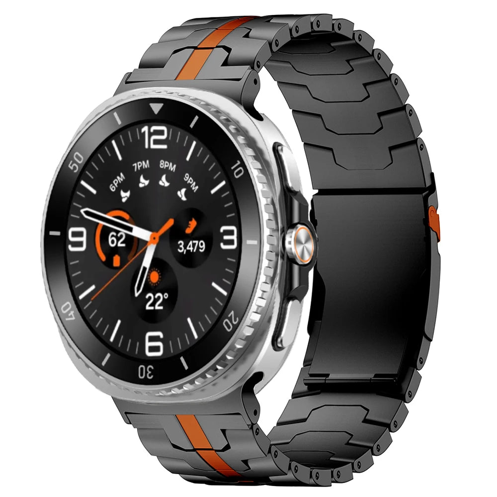 Black Titanium Band for Samsung Galaxy Watch 8 Classic 46mm 8 7 6 5 4 FE 44mm 40mm Bracelet for Galaxy Ultra 2025 Strap Bracelet