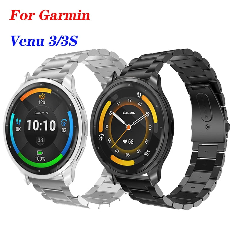 Stainless Steel Strap TPU Case Watch Band Soft Cover For Garmin Venu 3 3S Screen Protector Shell Smartwatch Wrist Bracelet Belt