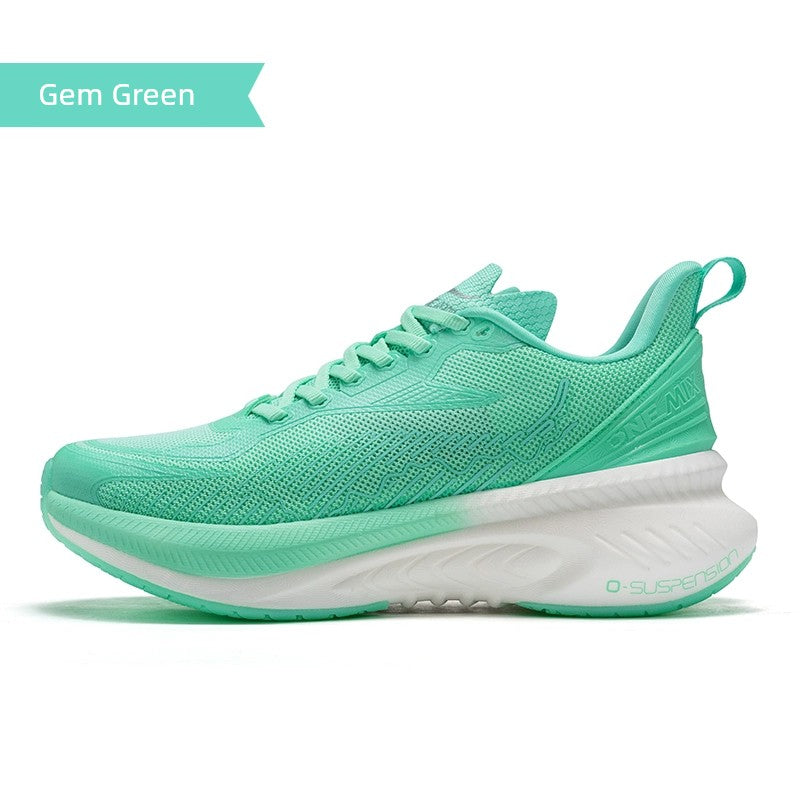 Onemix Running Shoes Shock-Absorbing Sneaker Men's Spring and Summer Cool Running Breathable Soft Sole Shoes Lightweight White Running Shoes Women's