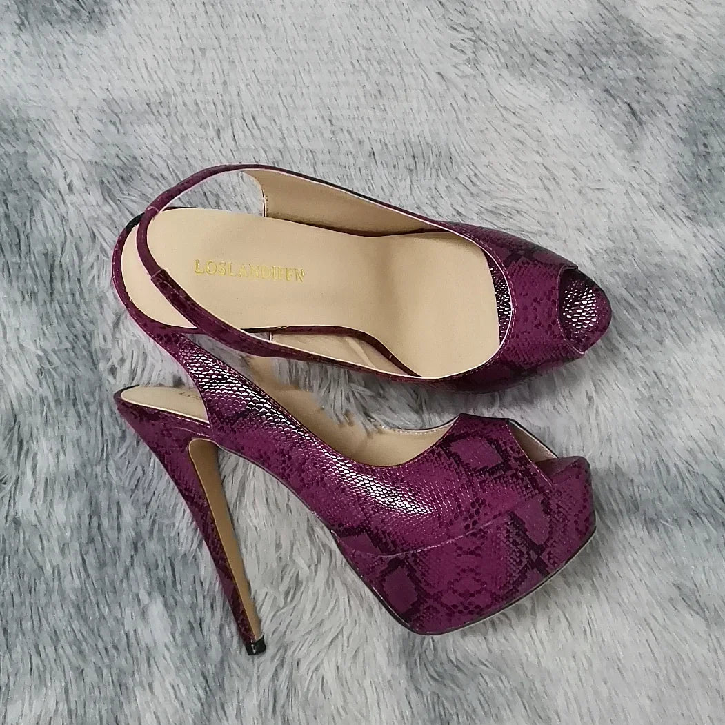Women Platform High Heels Sexy Open Toe Sandals Shoes