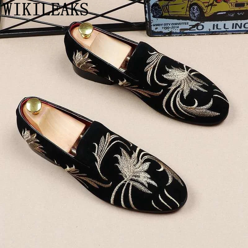 Men's Embroiled Formal Loafers Shoes