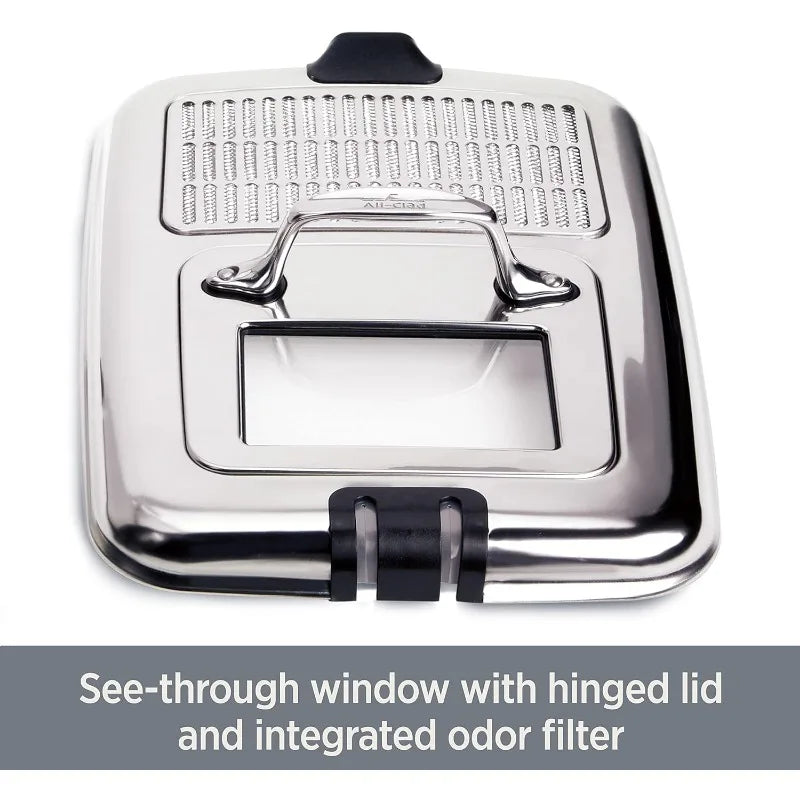 All-Clad 3.5L 1700W Electric Deep Fryer with Basket, Digital Controls - Stainless Steel