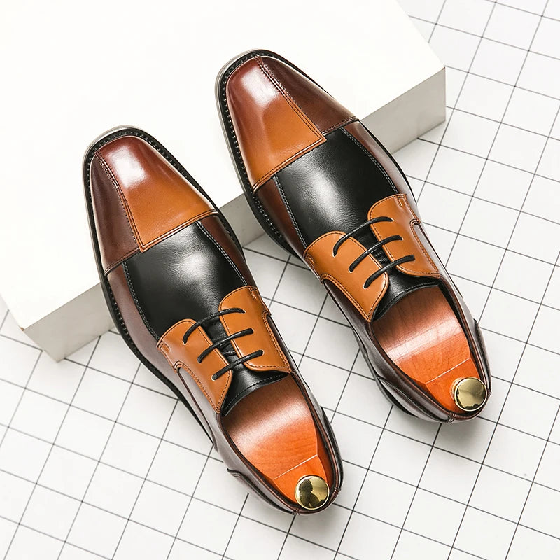 Handmade Men's Wingtip Oxford Formal Leather Shoes
