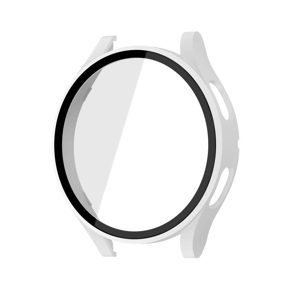 Tempered Glass+ PC Cover for Samsung Galaxy Watch 7 4 5 6 44mm 40mm All Coverage Protective Bumper Case Galaxy Watch Accessories