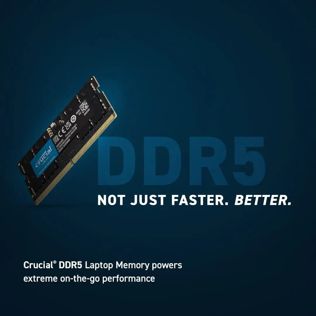 Crucial RAM 16GB 24GB 32GB 48GB DDR5 5600MHz PC5-44800 Laptop Memory, non-ECC SODIMM