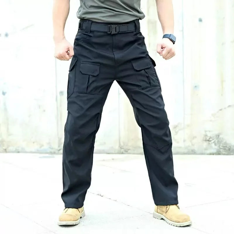 Men Tactical Cargo Softshell Elastic Hiking Trekking Climbing Camping Outdoor Hunting Trousers Spring Autumn Fall Military Pants