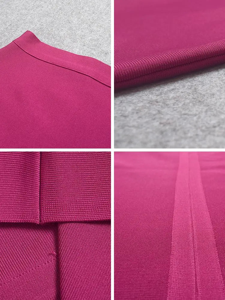 BEAUKEY Sexy Fushcia Pink Bandage Skirt 2023 For Women Party Pencil Skirt Bodycon Cocktail Luxury White Red Black Skirts XL